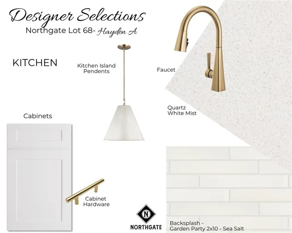 Northgate Lot 68 - Designer Selections -All plans, pricing and specifications are subject to change without notice.