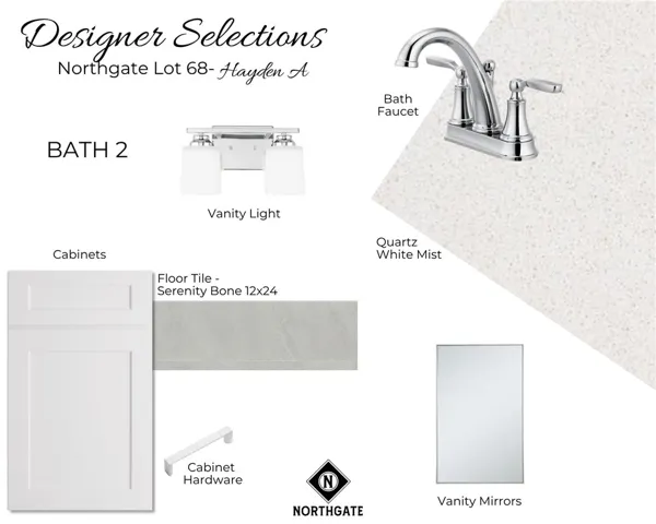 Northgate Lot 68 - Designer Selections -All plans, pricing and specifications are subject to change without notice.