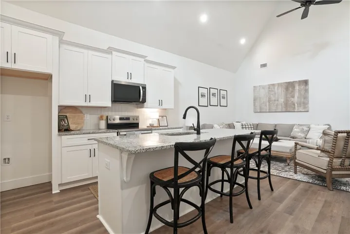 EXAMPLE OF completed and furnished interior townhome unit