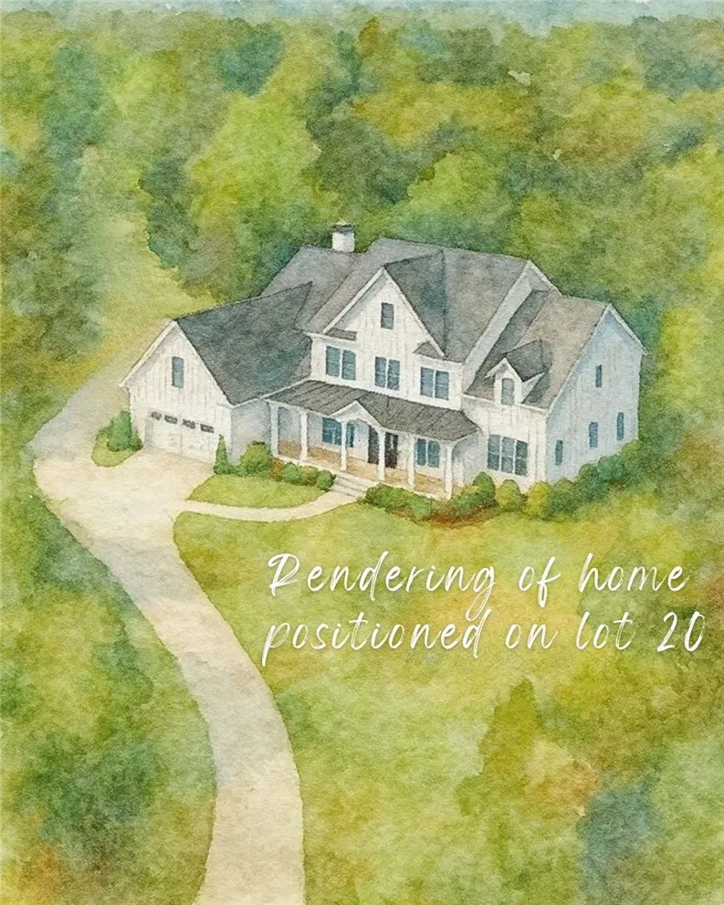 Lot 20 offers multiple homesite options, including a level building site with the potential for a meandering driveway and a picturesque approach.