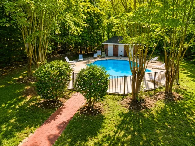 The amenities are tucked away in the cul-de-sac.