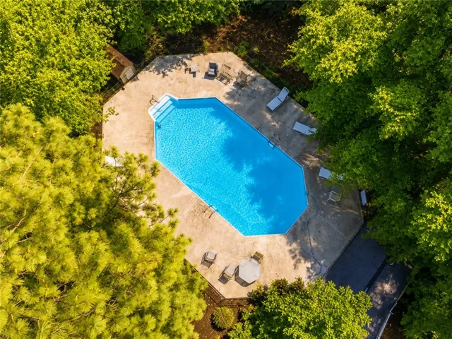 Belle Tara offers a community pool tucked at the back of the development.