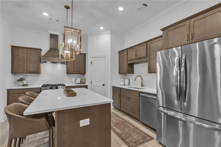 This photo is of the model home for the exterior units.