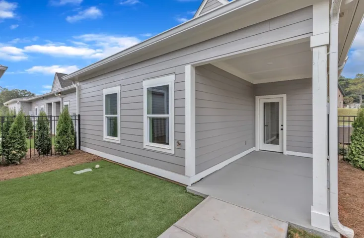 This photo is of the model home for the exterior units.