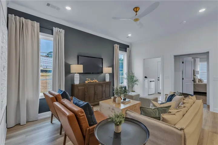 This photo is of the model home for the exterior units.