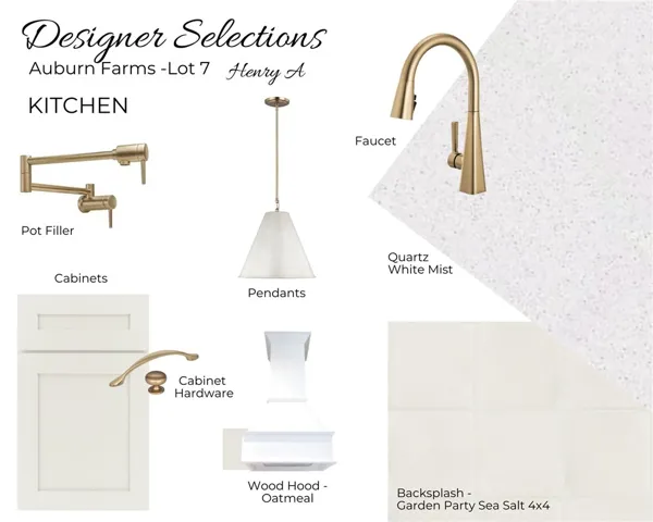 Auburn Farms Lot 7 - Kitchen Selections - All plans, pricing and specifications are subject to change without notice.