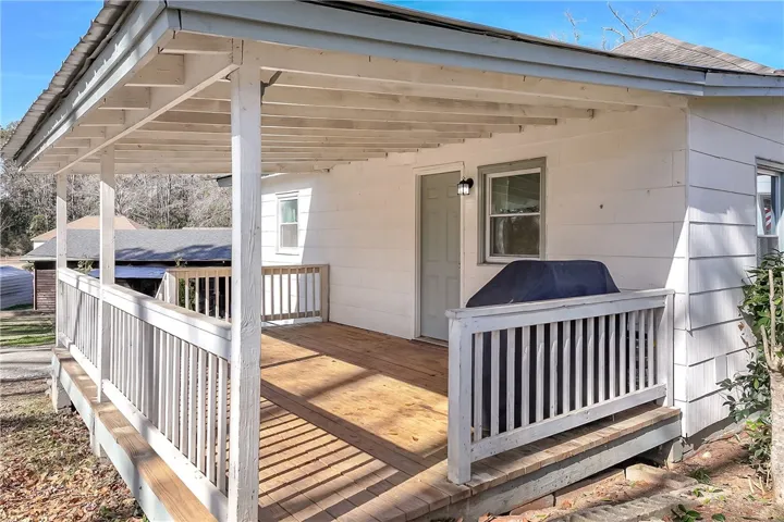 Enjoy the Backyard on the covered deck