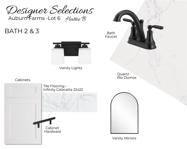 Auburn Farms Lot 6 - Bathrooms- All plans, pricing and specifications are subject to change without notice.