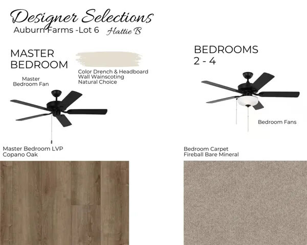 Auburn Farms Lot 6 - Primary & Bedrooms - All plans, pricing and specifications are subject to change without notice.