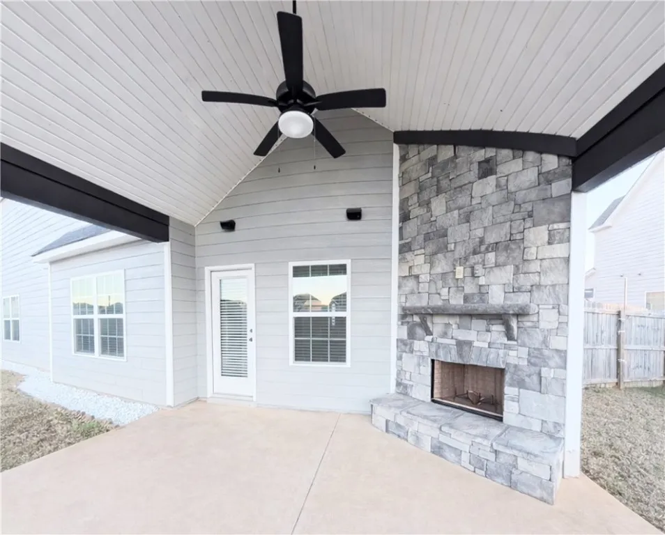 Exterior back patio