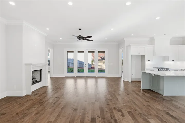 An open-concept layout with natural flow through the home's comman areas.