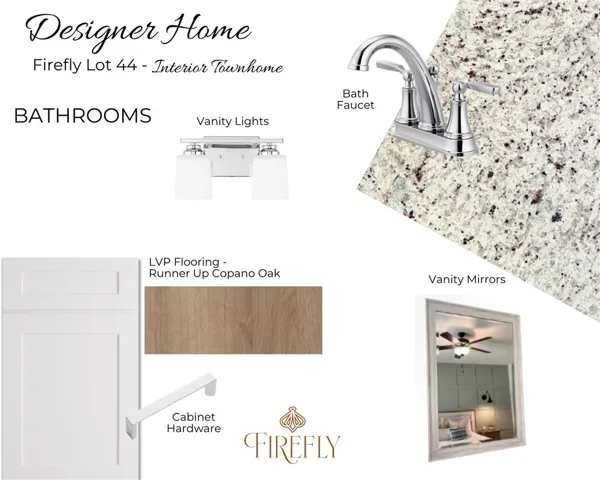 Lot 44 Townhome interior Selections