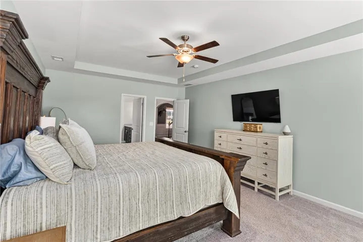 The primary suite is located on the main level.