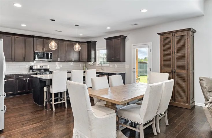 The kitchen integrates seamlessly with the main living areas of the home.