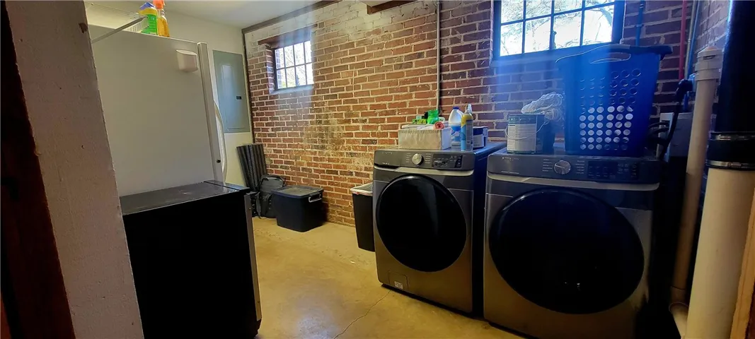 Large Utility and Laundry Room with Barn Door