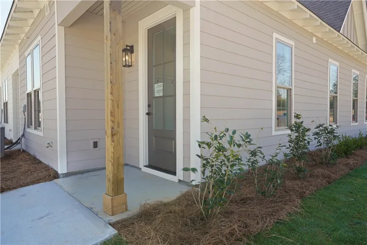 Covered Entryway - Example of a completed Exterior Unit Townhome