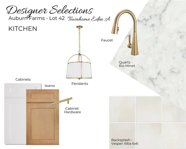 Auburn Farms Lot 42 - Kitchen Selections - All plans, pricing and specifications are subject to change without notice.