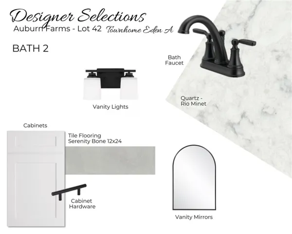 Auburn Farms Lot 42 - Bathroom Selections - All plans, pricing and specifications are subject to change without notice.