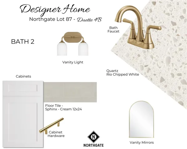 Designer Selections for Northgate Lot 87 - All plans, pricing and specifications are subject to change without notice.