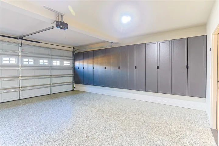 Garage with storage lockers