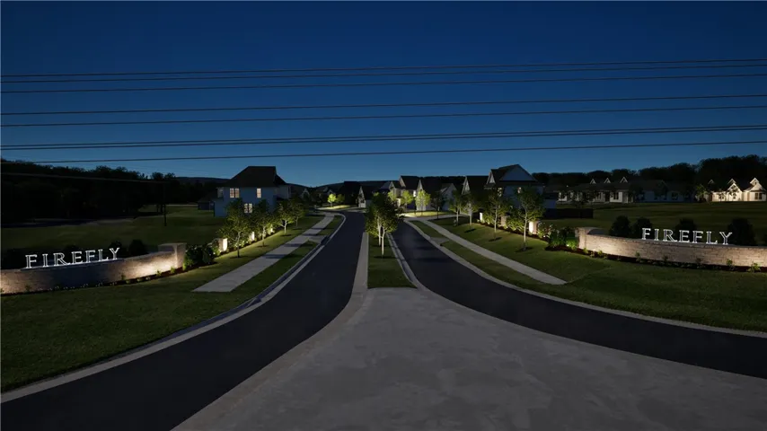 Firefly Entrance at night - Rendering