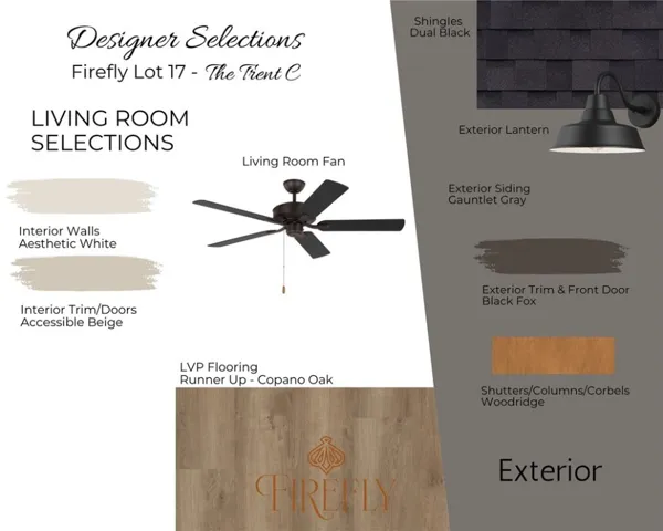 Firefly Lot 17 Interior Design Board