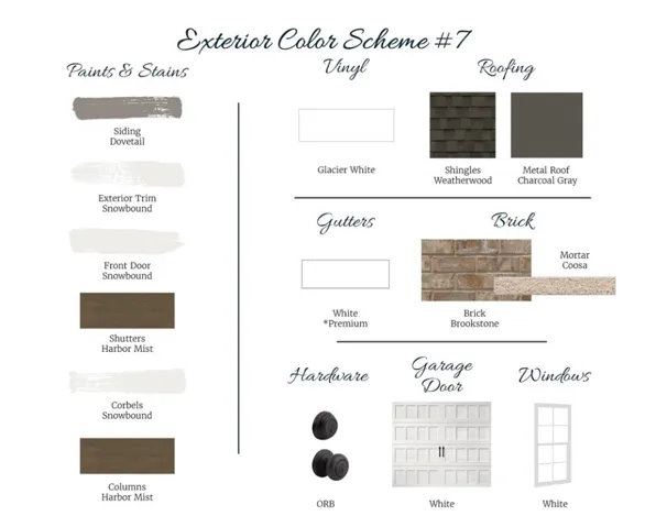 Firefly Lot 17 Exterior Design Board