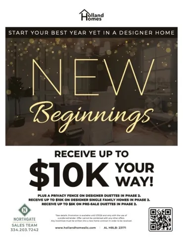 $10,000 Reasons to make this home YOURS! Call today to connect with a Preferred Lender & learn more about how these incentives can help you find a New HOME this New Year!