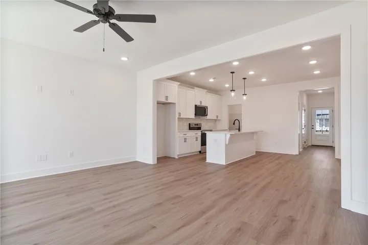 Open Concept Living Kitchen & Dining Areas
