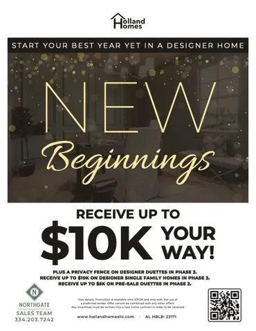 $10,000 Reasons to make this home YOURS! Call today to connect with a Preferred Lender & learn more about how these incentives can help you find a New HOME this New Year!