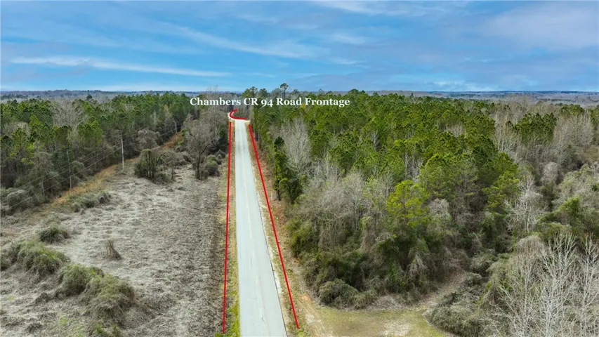 View from the east looking west on Chambers CR 94.