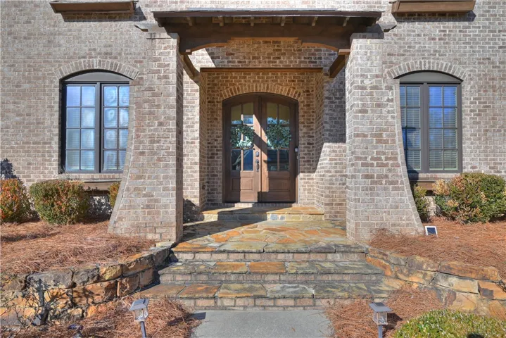 Grand covered entry.