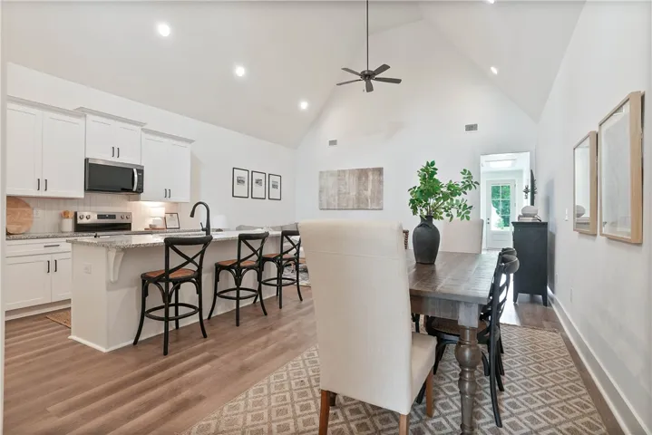 EXAMPLE OF completed and furnished interior townhome unit