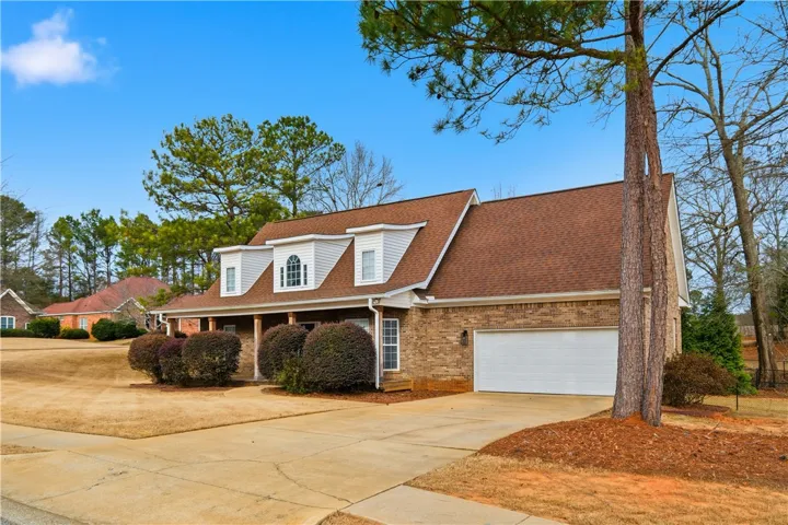 The house is well-situated on a corner lot.