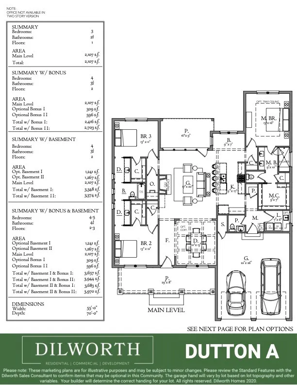 Explore this thoughtfully designed main level floor plan, offering versatile living spaces and functional layouts.