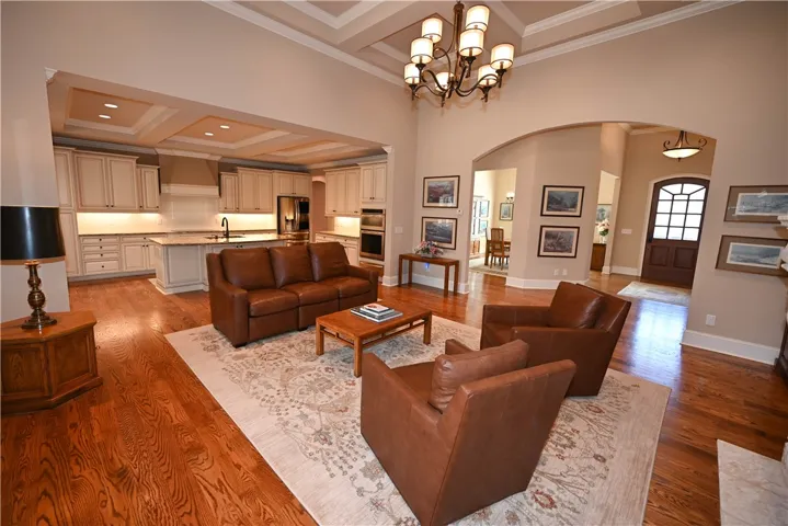 Great room flows into the kitchen.