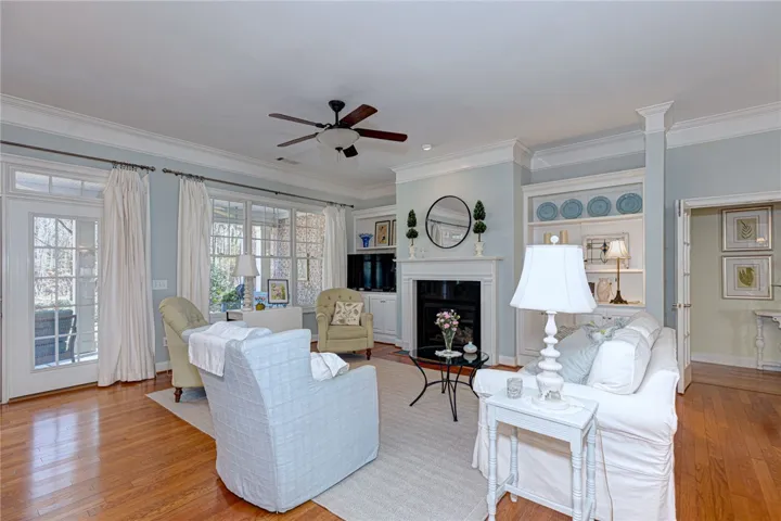 lovely living room leading to back porch
