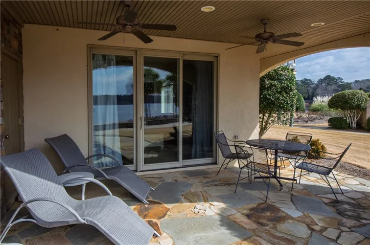 Patio with furniture