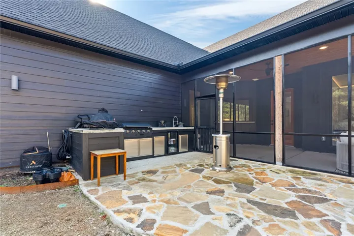Paved patio area