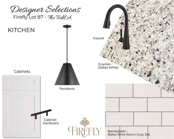 Lot 87 Firefly Interior Design Board (Selections)