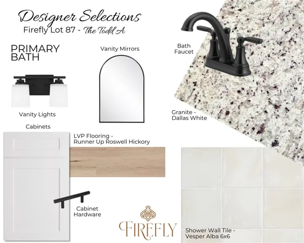 Lot 87 Firefly Interior Design Board (Selections)