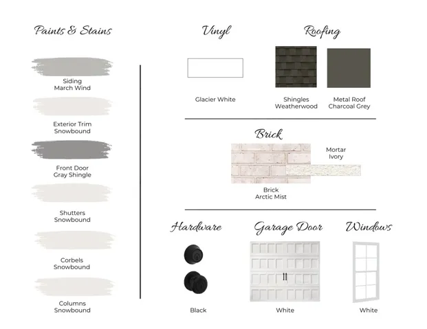Lot 87 Firefly Exterior Design Board