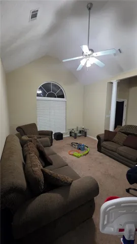 Great room has ample natural light