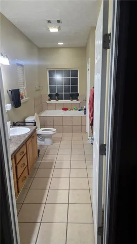 Oversized master bath with garden tub and shower