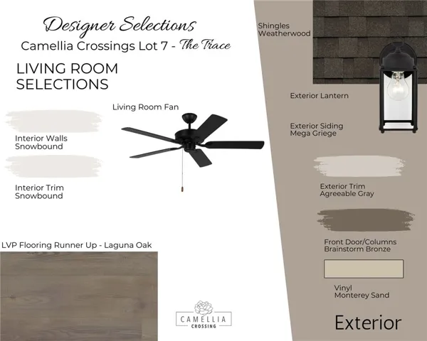 Design Selections - All plans, specifications & pricing are subject to change without notice.