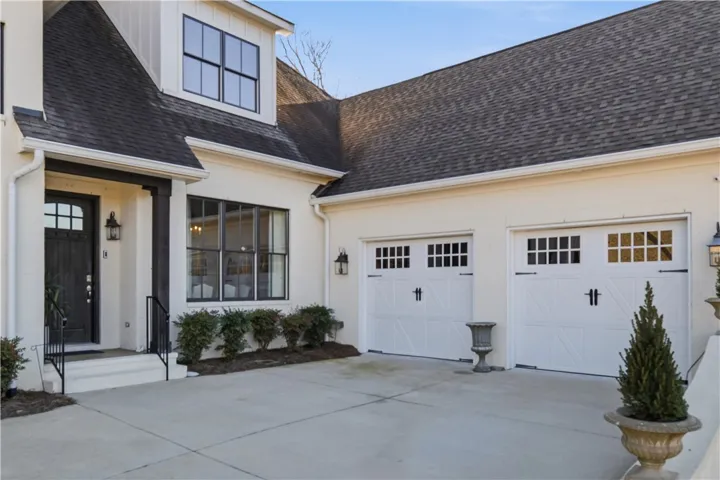 The courtyard garage allows for easy parking and a tasteful entry.