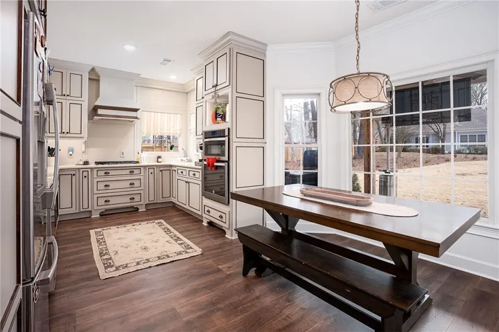 Breakfast nook by kitchen 
