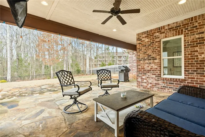 Covered Patio great for game day or relaxing