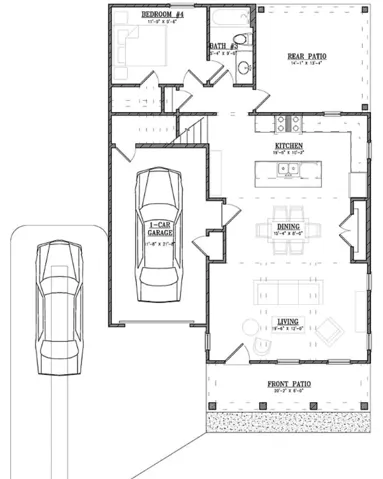 Katherine Floor Plan - 1st floor - Holland Homes
