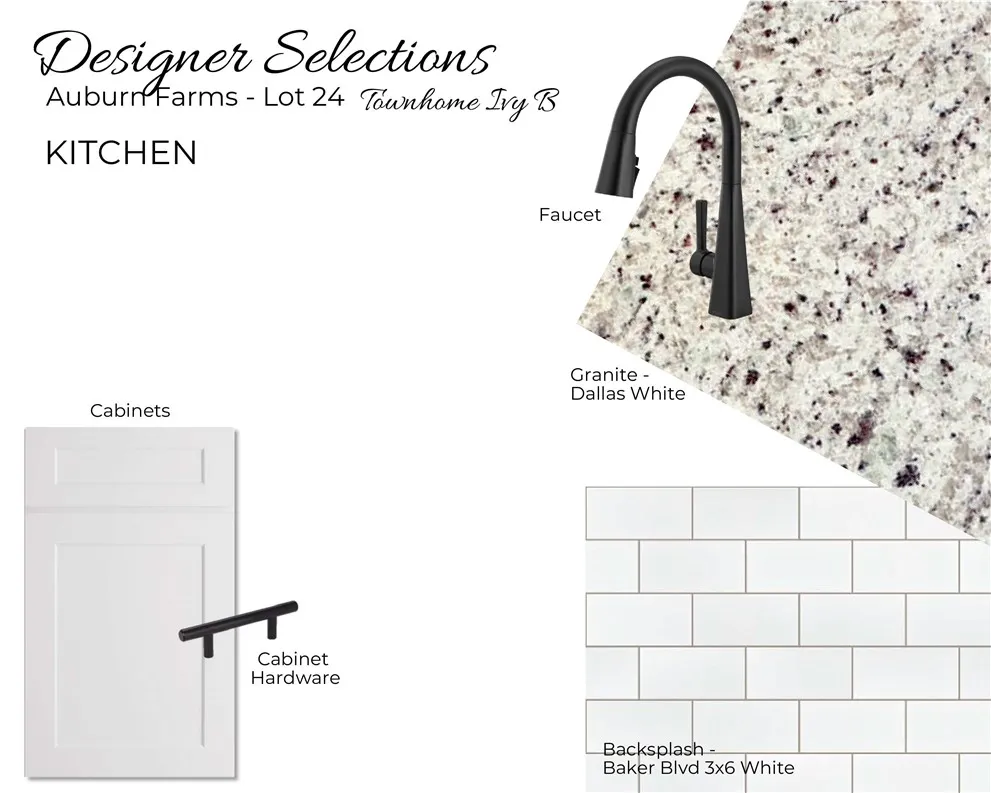 Auburn Farms Townhome Unit 24 - Kitchen Selections